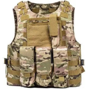 Tactical Molle Weste mit Taschen - Multicam