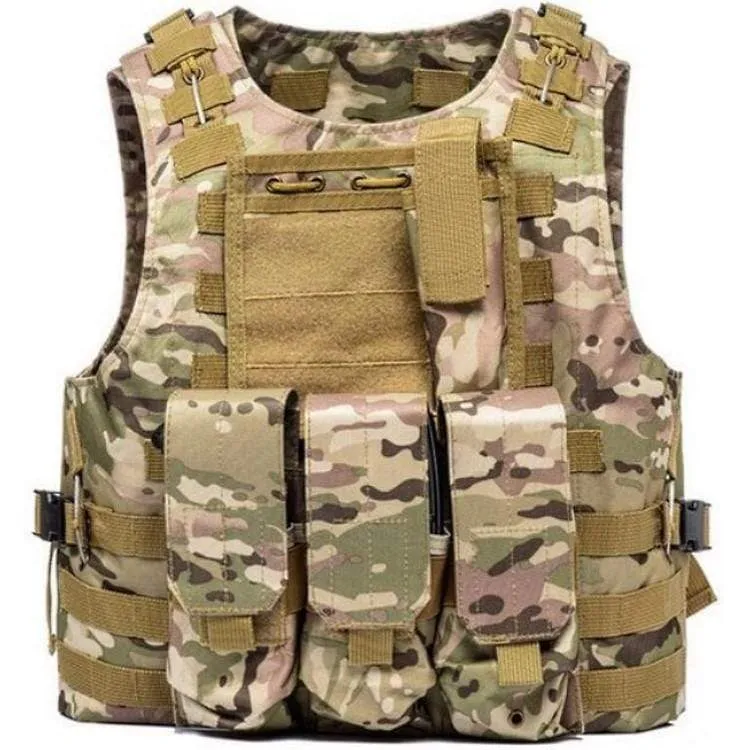Tactical Molle Weste mit Taschen - Multicam