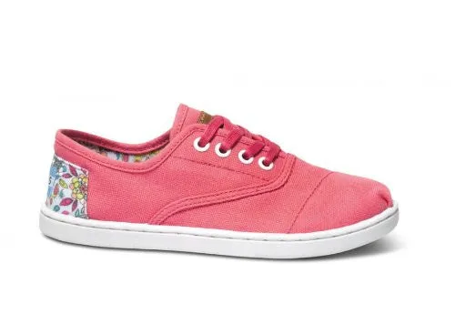 Toms Youth 10001285 Pink Inked Heel Patch Youth Cordones Shoes Size 3