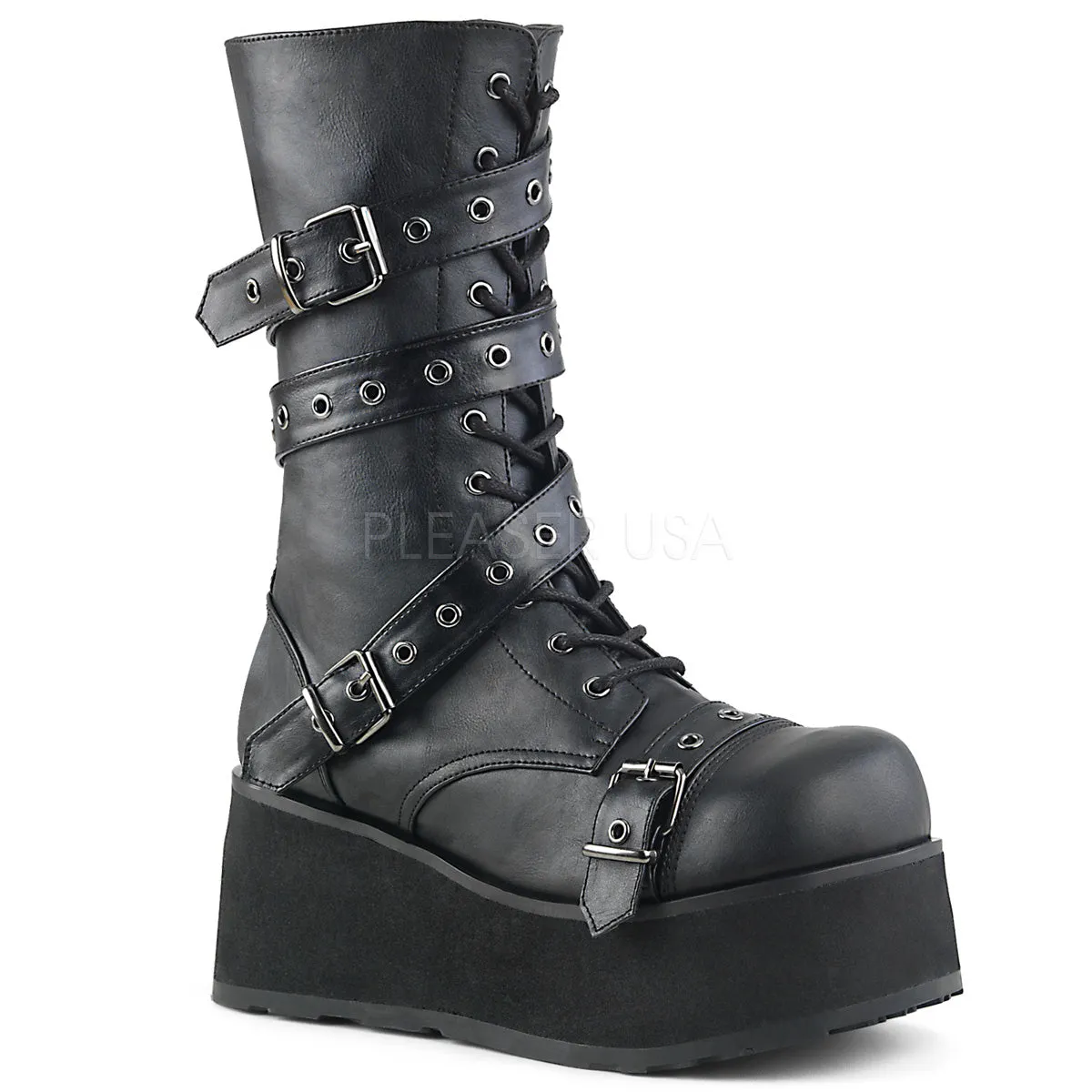 TRASHVILLE-205  Black Vegan Leather