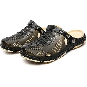 Unisex Non Slip Breathable Sport Slides（Black）