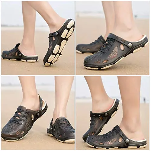Unisex Non Slip Breathable Sport Slides（Black）