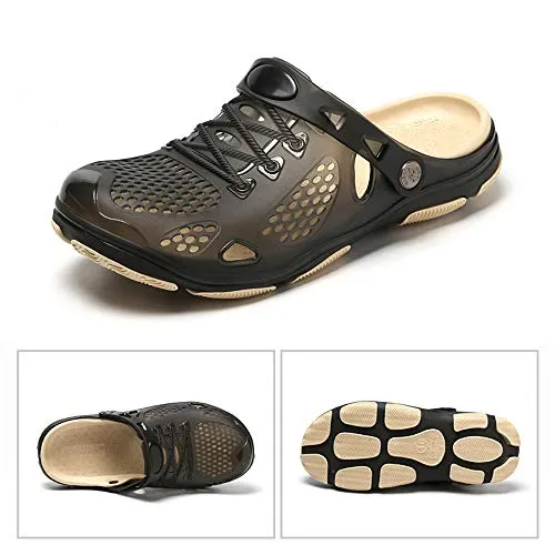Unisex Non Slip Breathable Sport Slides（Black）