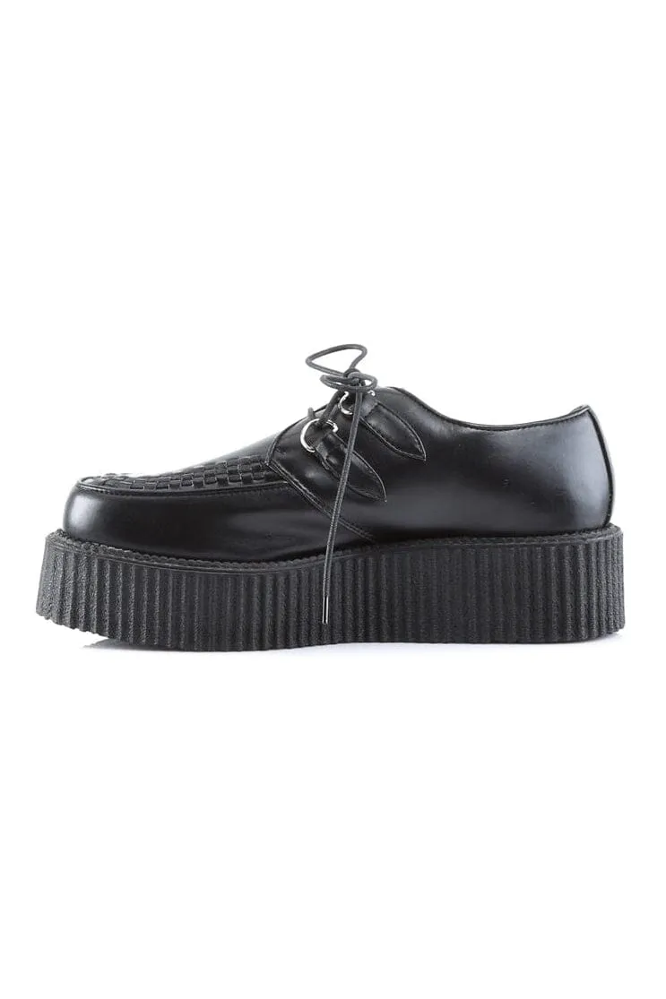 V-CREEPER-502 Black Vegan Leather Creeper