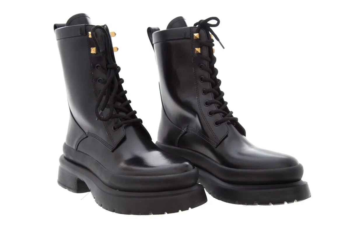 Valentino Black Boots with Rock Studs SZ 40 NWT