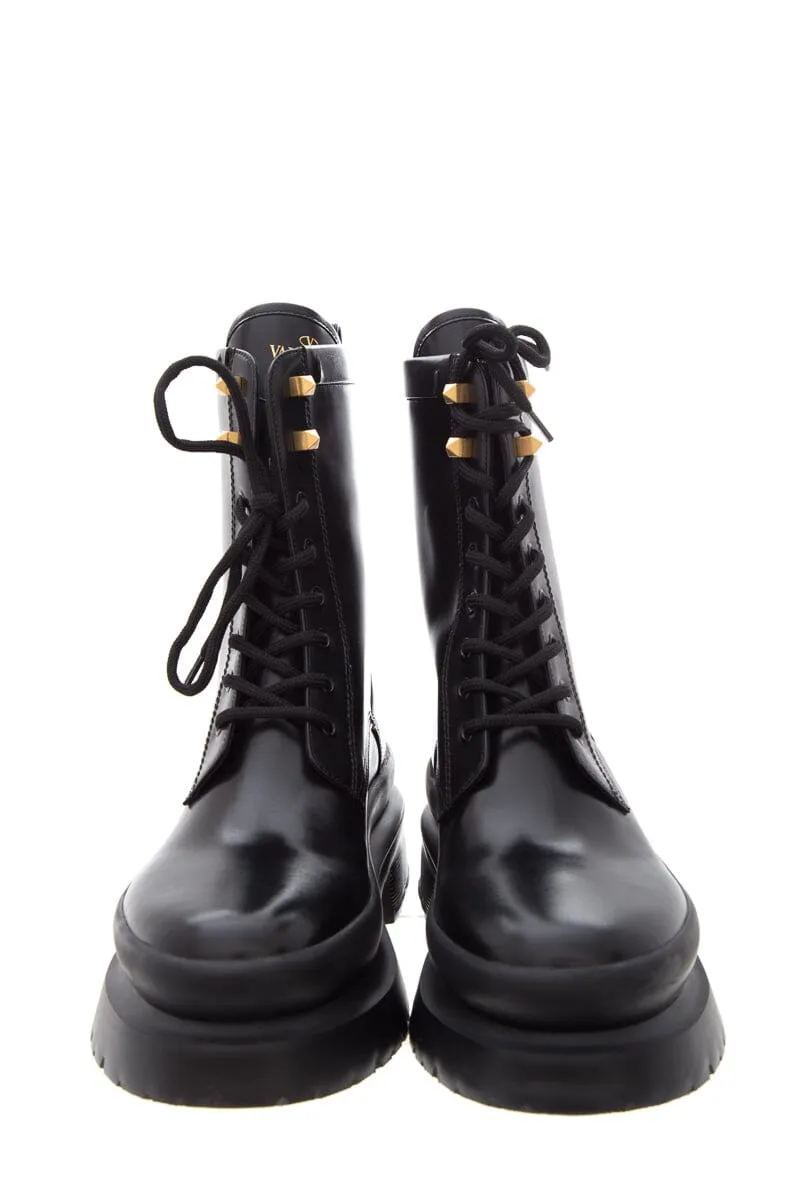 Valentino Black Boots with Rock Studs SZ 40 NWT
