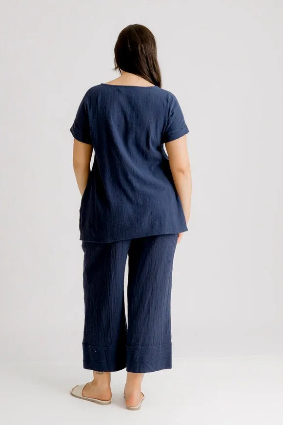 Victoria Top - Navy