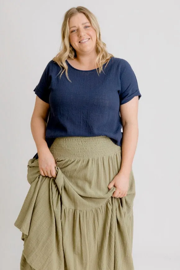 Victoria Top - Navy