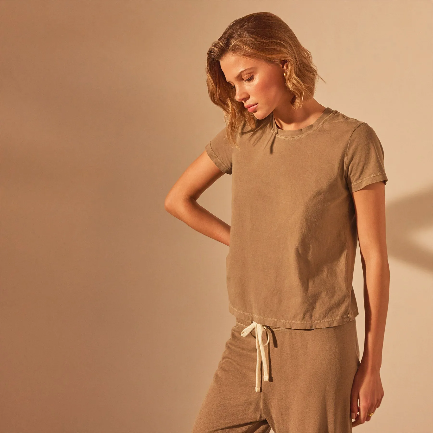 Vintage Little Boy Tee - Cashew Pigment