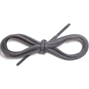 Waxed Cotton Dress Round 1/8" - Dark Gray (12 Pair Pack) Shoelaces