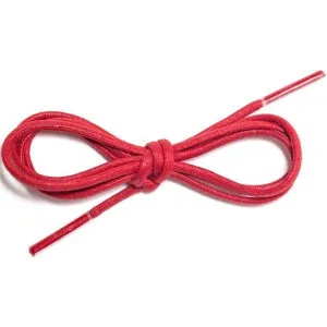 Waxed Cotton Dress Round 1/8" - Red (12 Pair Pack) Shoelaces