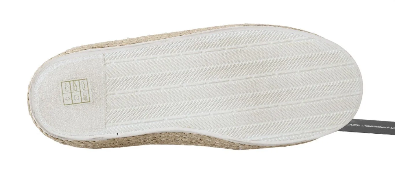 White Leather Cotton Sneakers