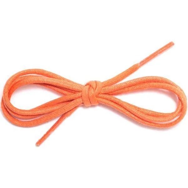 Wholesale Waxed Cotton Dress Round 1/8" - Orange (12 Pair Pack) Shoelaces