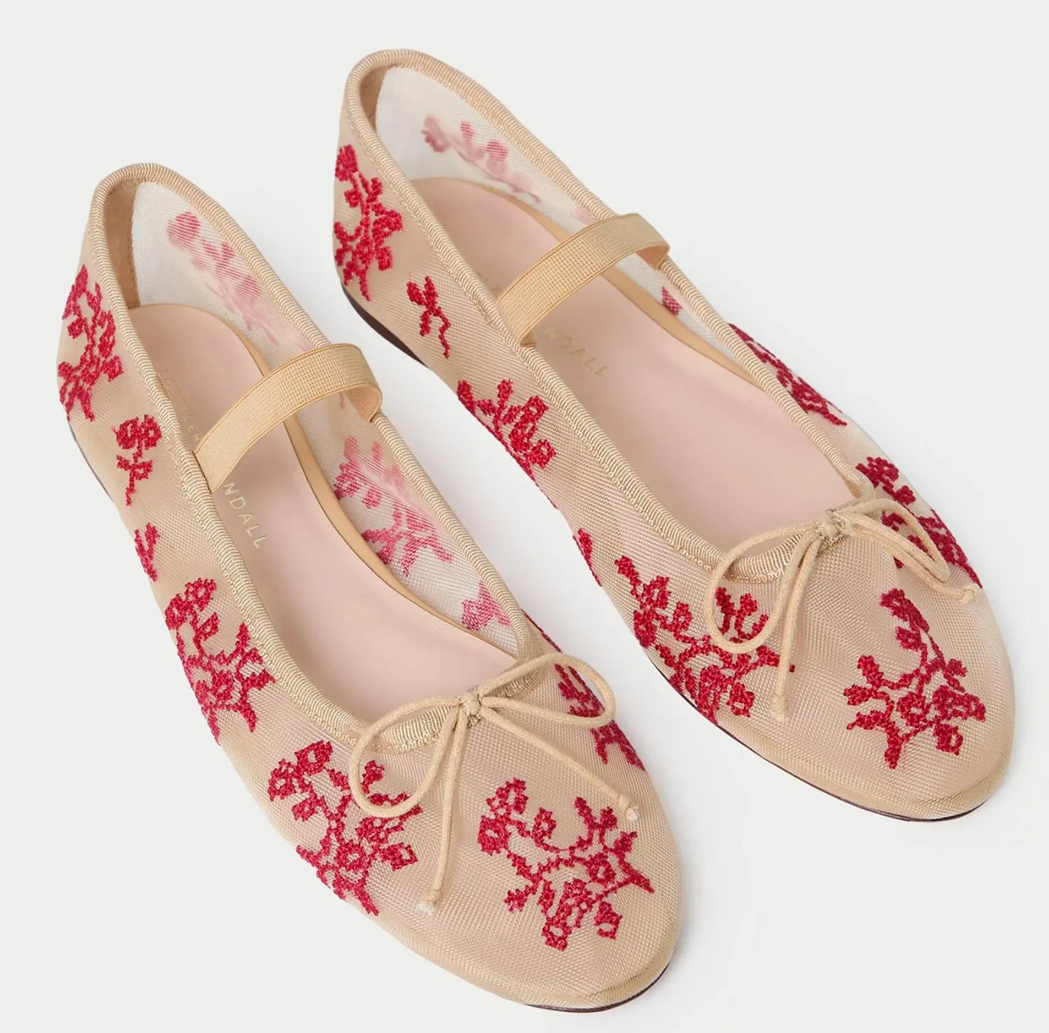 Women Leonie Embellished Ballet Flats In Natural