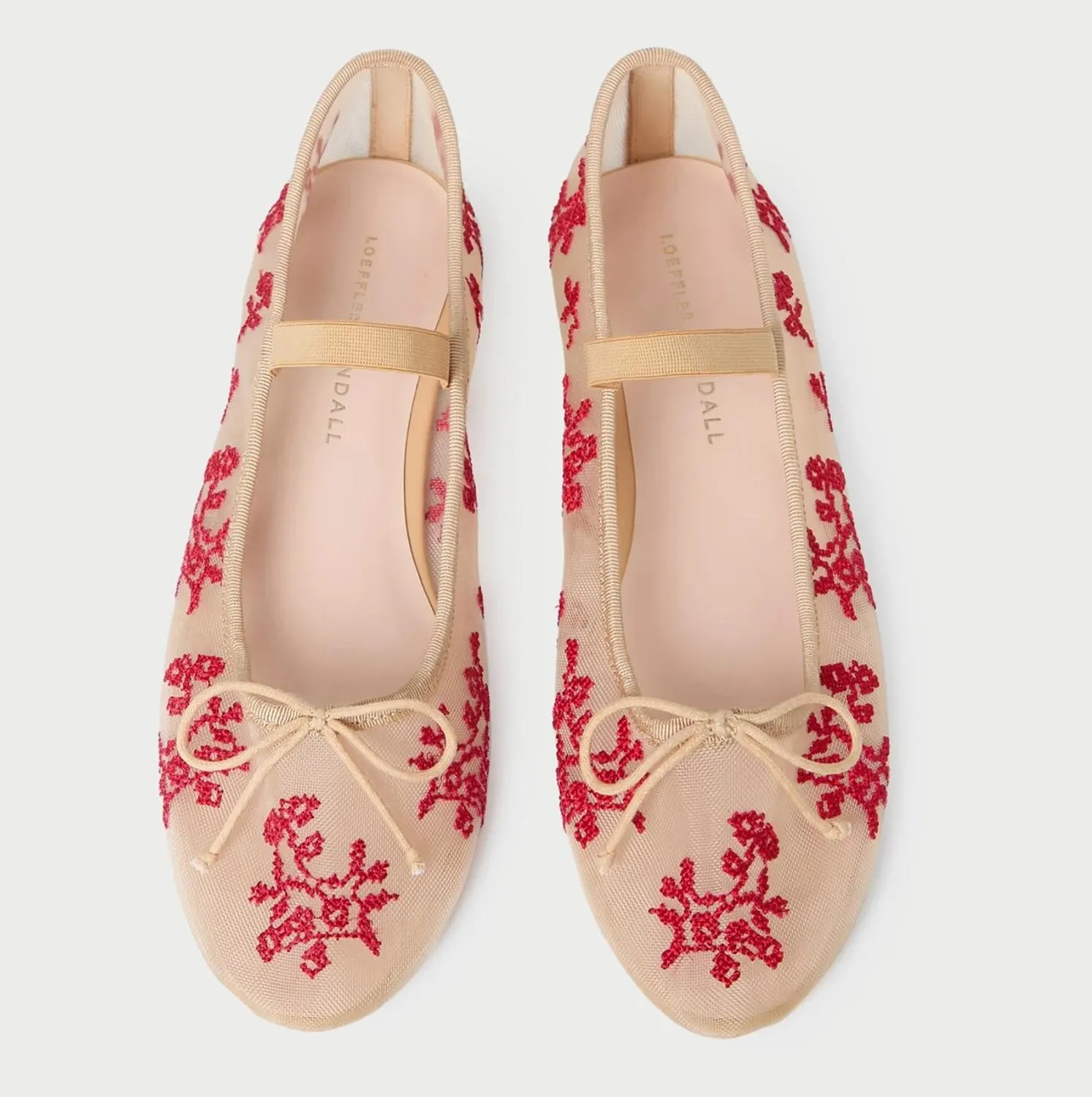 Women Leonie Embellished Ballet Flats In Natural