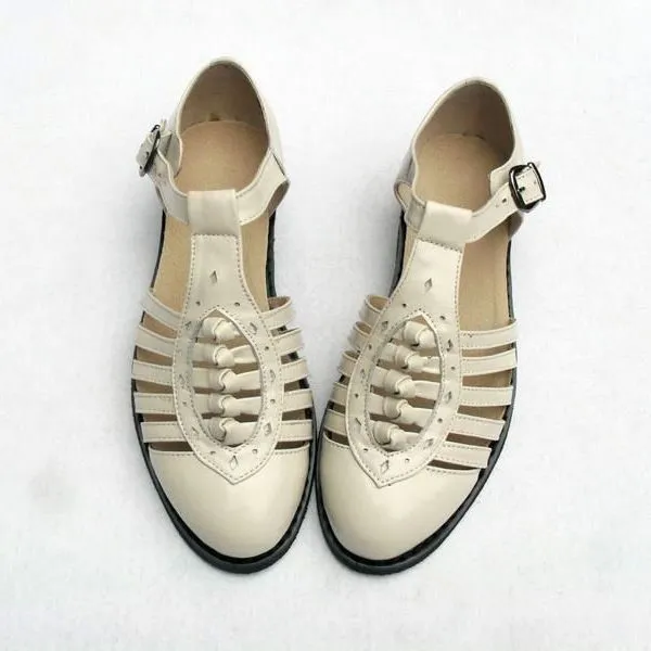 Women’s Cream Roman-Style Sandals