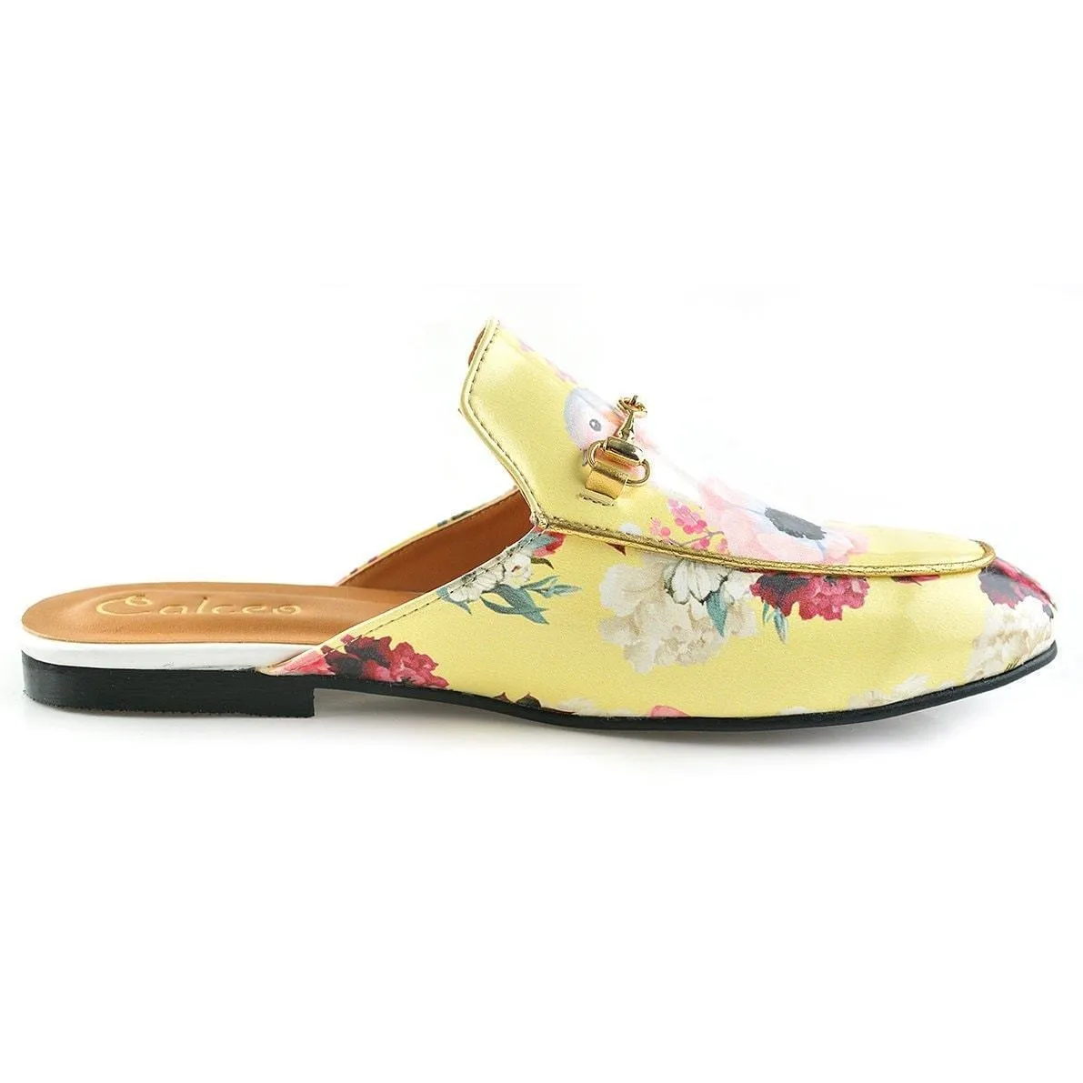 Yellow Floral Bird Slip-On Loafer CAG103