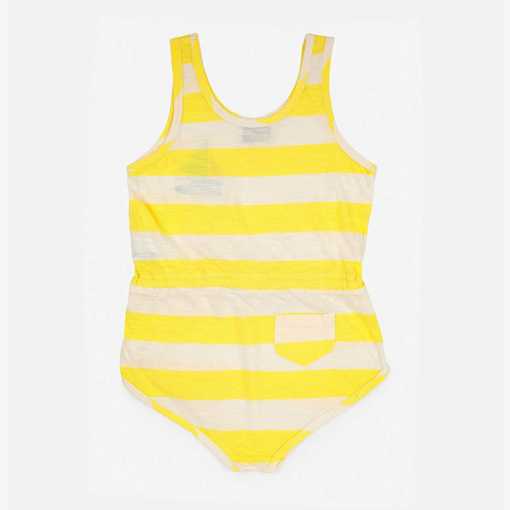 Yellow Stripes Playsuit by Bobo Choses