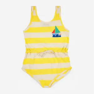 Yellow Stripes Playsuit by Bobo Choses